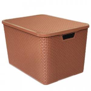 CAIXA RATTAN ARQPLAST MARROM 40L 25602