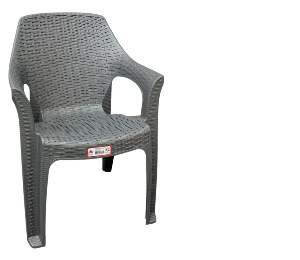 POLTRONA AJA CAIRO RATTAN CINZA PRATA