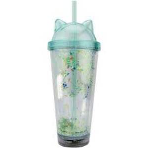 COPO GATO GLITTER LED 450ML MOMENT 1130