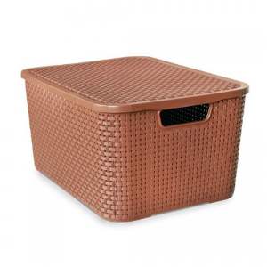 CAIXA RATTAN ARQPLAST MARROM 20L 25597