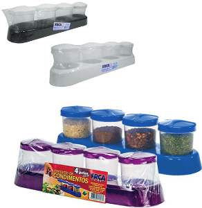 PORTA CONDIMENTO 4 PCS ERCA PLAST 1343
