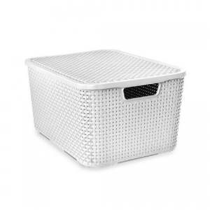 CAIXA RATTAN ARQPLAST BRANCA 15L 25591