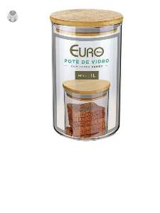 POTE VIDRO 1,0 L SLIM TP BAMBU EURO 6804