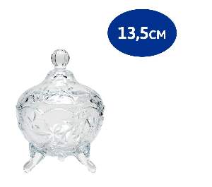 BOMBONIERE VIDRO CRYSTAL CLEAR TOP 26711