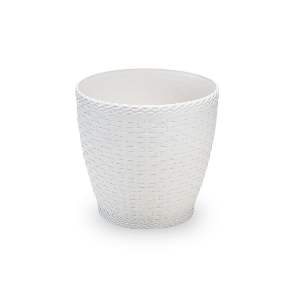 VASO INJEPLASTEC RATTAN RED MD BRANC 564