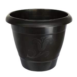 VASO ARQPLAST REDONDO GRANDE PRETO 25291