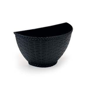 VASO INJEPLASTEC PAREDE RATTAN PRETO 524