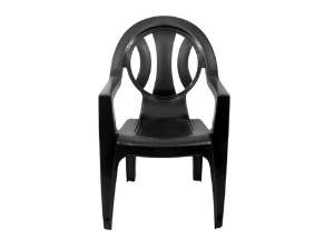 POLTRONA CAIXAPLAST ARCOS PRETA 