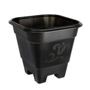 VASO ARQPLAST QUADRADO MEDIO PRETO 25293