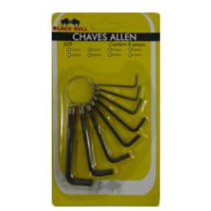 JOGO CHAVE ALLEN 08 PCS    BLACK    629