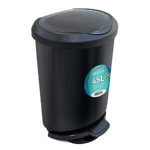 LIXEIRA  45 L ARQPLAST PEDAL PRETA 25746