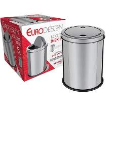 LIXEIRA  05 L EURO INOX BASCULANTE 1430