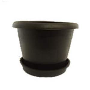 VASO BIG PLAST VB 25 PRETO C/PRATO 512